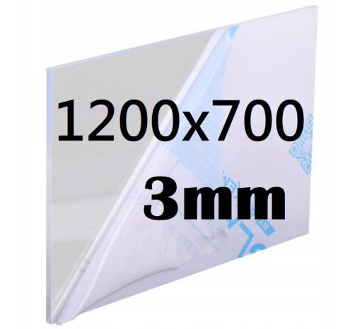PLEKSI / PLEXI / PLEKSA / PLEXA na wymiar 120 x 70 cm / 3mm PŁYTA BEZBARWNA