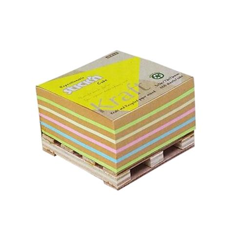NOTES KOSTKA KRAFT PALETA 76X76MM 5 KOLORÓW 400 KARTEK