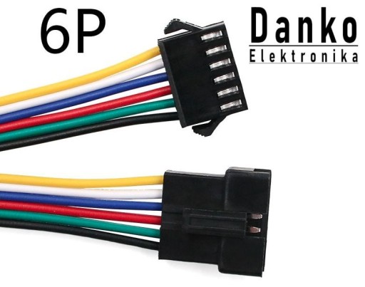 Złącze JST SM 6 Pin taśma LED wtyczka + gniazdo