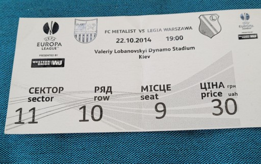 bilet FC Metalist Charków - Legia Warszawa