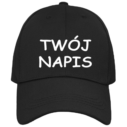 CZAPKA BESJBOLÓWKA Z DASZKIEM TWÓJ TEKST Z NAPISEM