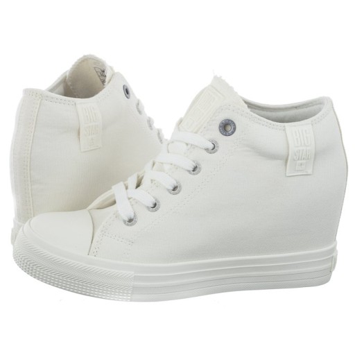 Buty Trampki na Koturnie Big Star Białe LL274035