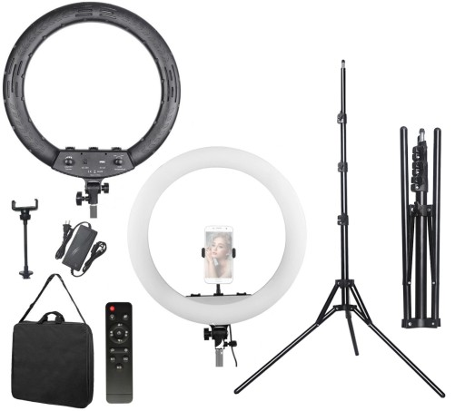 MITOYA MTY-18C LAMPA PIERŚCIENIOWA + STATYW STUDYJNY 185 cm
