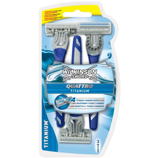3x Maszynka do Golenia WILKINSON Quattro TITANIUM