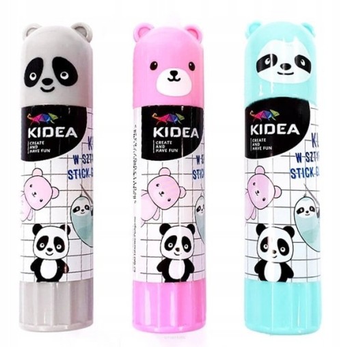 3x MOCNY KLEJ SZKOLNY W SZTYFCIE KIDEA 3x 15g MISIE PANDA