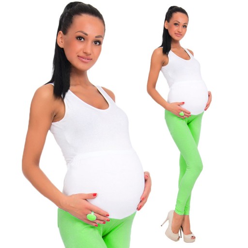 LEGGINSY CIĄŻOWE BAWEŁNA KIESZENIE GETRY LCK 2XL