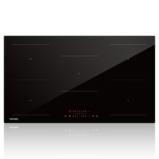 WEHIMO Wbudowana płyta indukcyjna z funkcją Boost 5 stref 8600 W 220-240 V, czarna