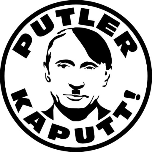 NAKLEJKA SAMOPRZYLEPNA PUTIN PUTLER KAPUTT !