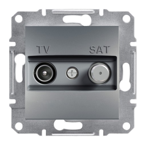 SCHNEIDER ASFORA GNIAZDO TV-SAT PRZELOT. 8db STAL