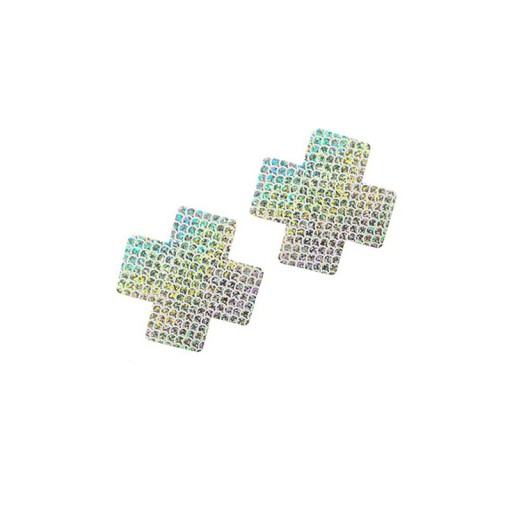 2 Pcs Ultra-thin Laser Colors Chest Sticker
