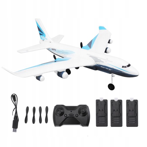 RC WIELKI SAMOLOT PASAŻERSKI Z LED 2.4Ghz