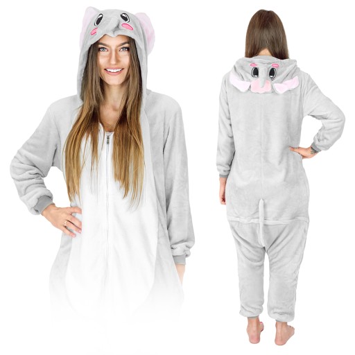 KIGURUMI ONESIE DRES PIŻAMA KOMBINEZON SŁOŃ S