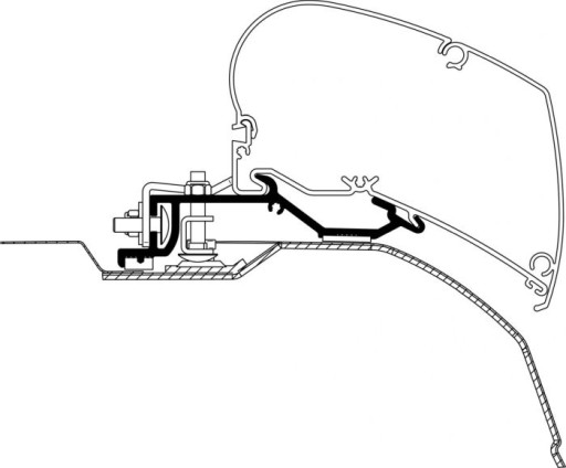 Adapter do montażu markizy na dachu Ducato/Jumper/Boxer.2007 Thule W-wa
