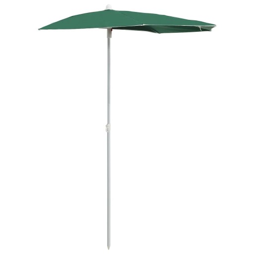 Półokrągły parasol ogrodowy na słupku, 180x90 cm,