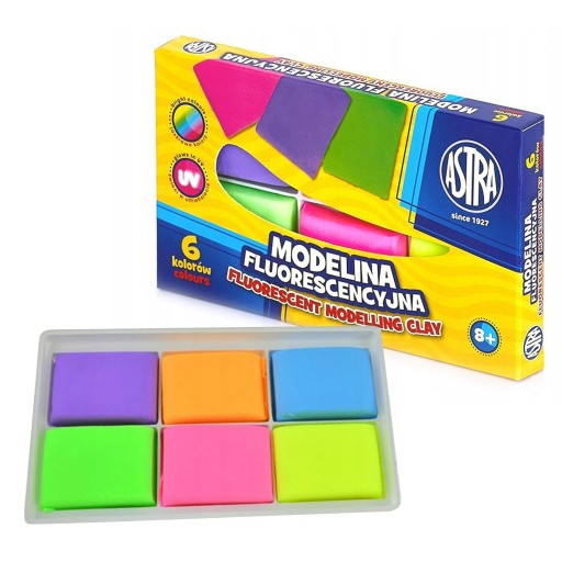 MODELINA FLUORESCENCYJNA SZKOLNA 6 KOLORÓW ASTRA