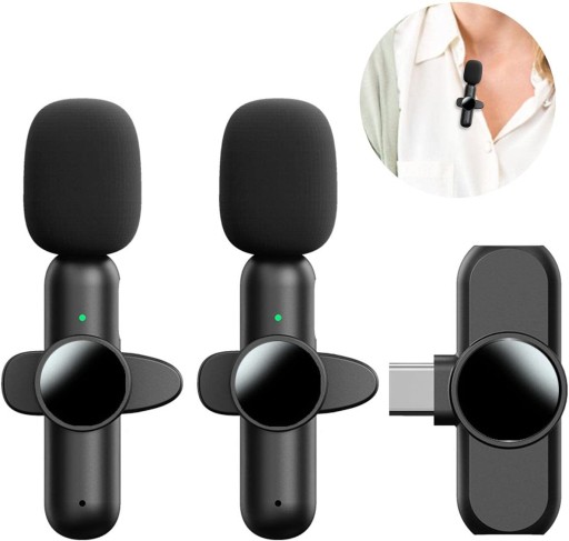 Mikrofon dynamiczny 2x wireless lavalier microphone for Android Type-C