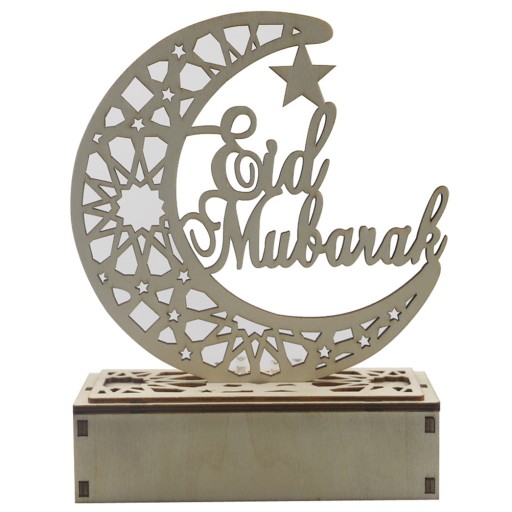 DREWNIANE DEKORACJE RAMADAN LAMPA W KSZTAŁCIE