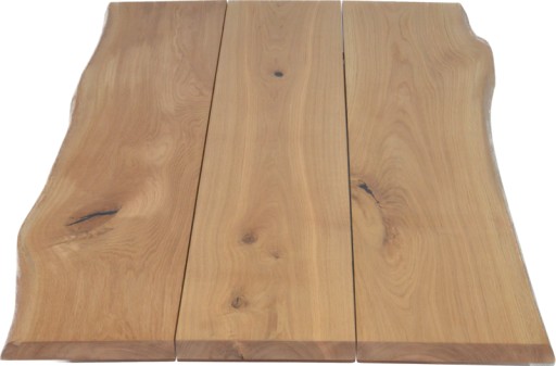 Blat dębowy surowy lite deski z oflisem 200x90x4cm