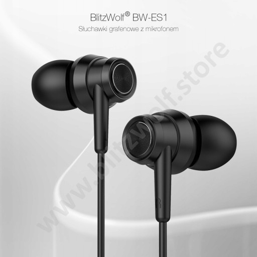 SŁUCHAWKI DOUSZNE BLITZWOLF BW-ES1 DYNAMIC MIC