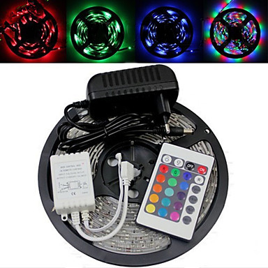 TAŚMA LED RGB 5 M LEDOWA DIODY LISTWA + ZASILACZ