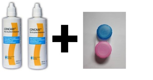 2 x Płyn do soczewek twardych Concare 120 ml + poj