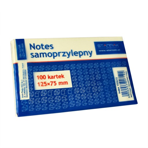 NOTES KARTECZKI SAMOPRZYLEPNE STARPAK 125 x 75 MM