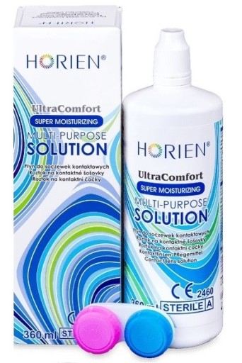 Płyn do soczewek HORIEN UltraComfort 360 ml +pojem