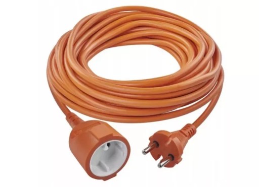 Przedłużacz Przewód ogrodowy 2x1 mm 1 gniazdo 20m