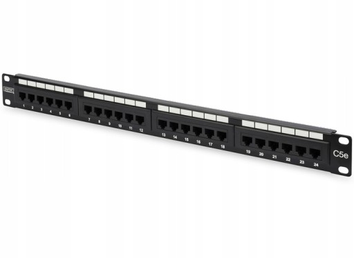 DIGITUS Patch panel patchpanel RACK 19' 5e 24p UTP