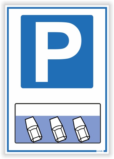 Parking skośnie do ulicy - Tabliczka | Druk UV