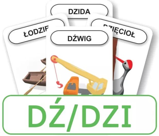 Karty logopedyczny Piotruś - cz. 12. Głoska Dź