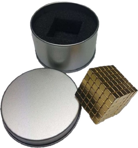 KLOCKI MAGNETYCZNE NEOCUBE KOSTKA złota 216el. 5mm kwadraty 5mm