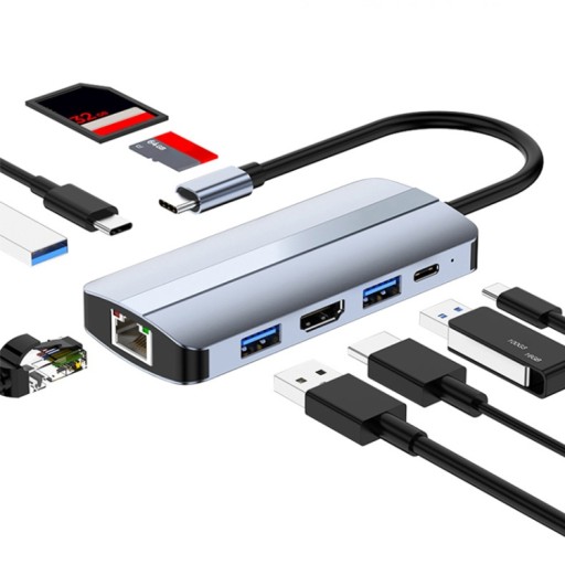 BYL-2206 9 in 1 USB-C / Type-C to USB HUB Adapter