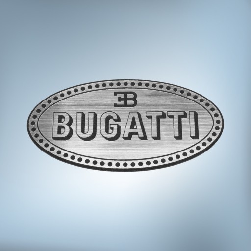 >>> Emblemat BUGATTI 60x30mm srebrny Naklejka Logo Znaczek Symbol Sticker