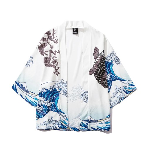 KIMONO MĘSKIE LETNIE SZLAFROK JAPOŃSKIE TRADYCYJNE KARDIGAN JAPOŃSKI WZÓR
