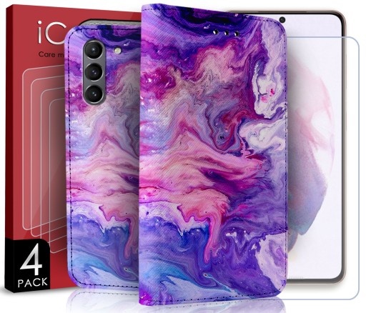 ETUI DO SAMSUNG GALAXY S21 PLUS WZORY + SZKŁO