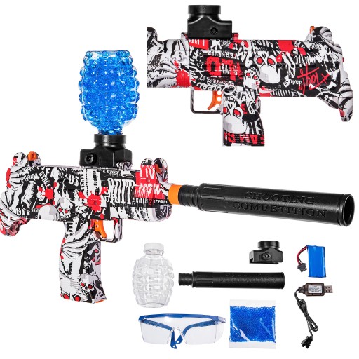 _KARABIN PISTOLET AUTOMAT KULKI ŻELOWE MINI UZI_