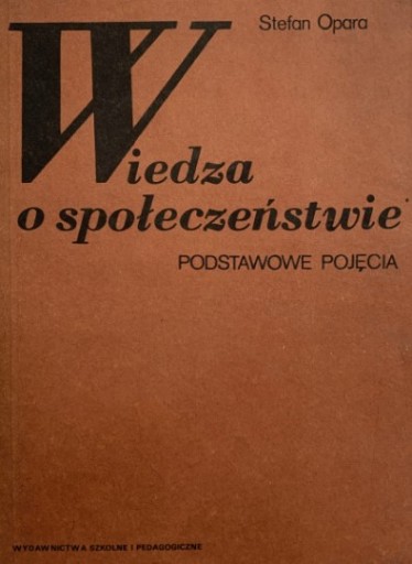 WIEDZA O SPOŁECZEŃSTWIE PODSTAWOWE POJĘCIA Opara
