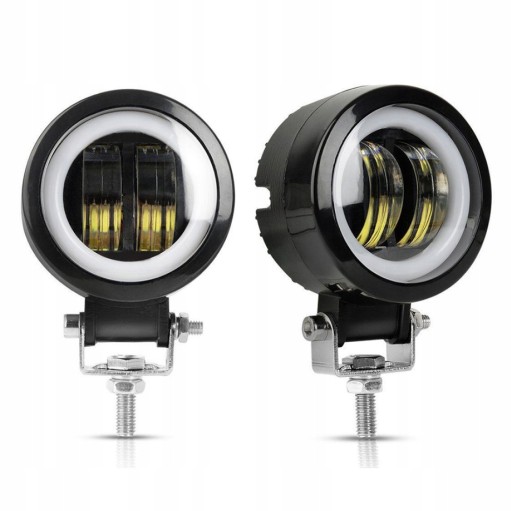 REFLEKTOR LAMPA HALOGENOWA LEDx2 PIERŚCIEŃ x 2