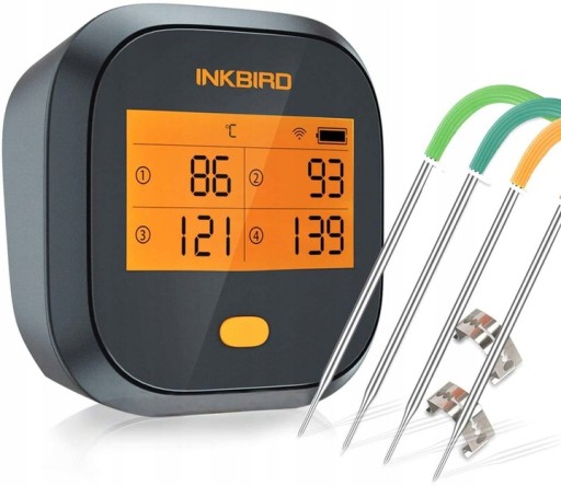 INKBIRD TERMOMETR DO GRILLA, DO MIĘSA IBBQ-4T WiFi USB-C SONDA