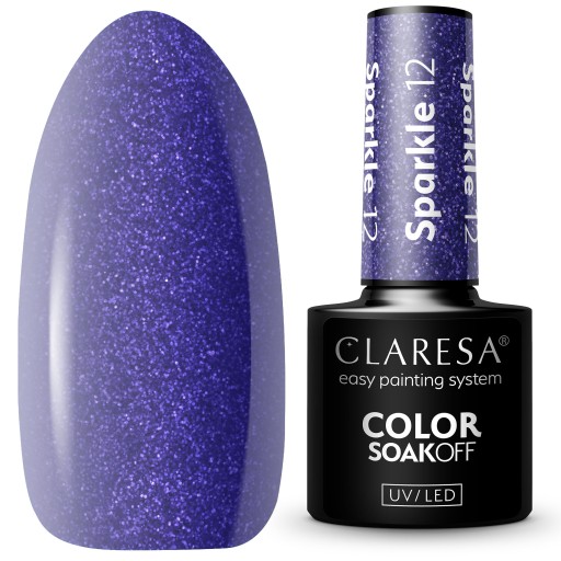 CLARESA HYBRYDA SPARKLE 12 FIOLETOWY BROKAT NOWOŚĆ