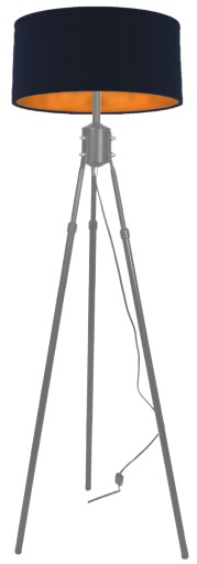 LAMPA STOJĄCA PODŁOGOWA NASTROJOWA ZŁOTY ABAŻUR
