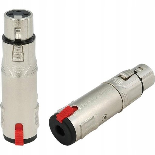 ADAPTER REDUKCJA WTYKU PRZEJŚCIÓWKA ŻEŃSKI XLR- JACK 6,3mm STEREO ROXTONE