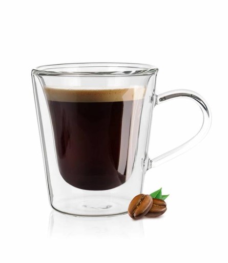 SZKLANKA TERMICZNA z podwójną ścianką 110 ml SZKŁO