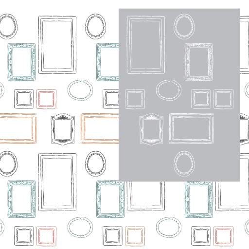 Gallery Wall - szablon malarski ramki na ścianę