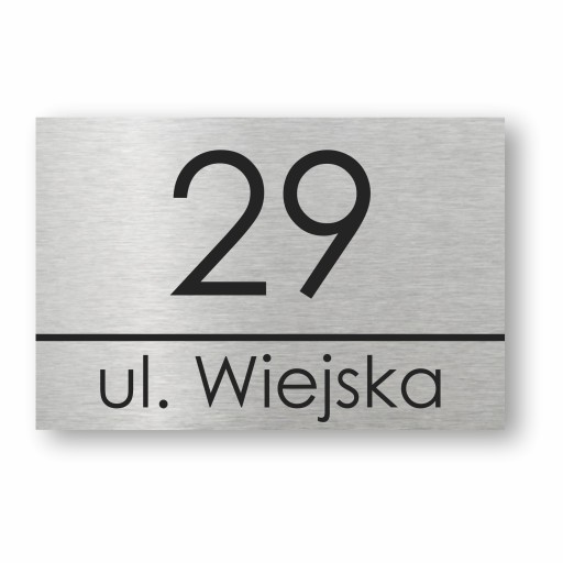 Tabliczka Adresowa Numer domu Aluminium 40x30cm UV