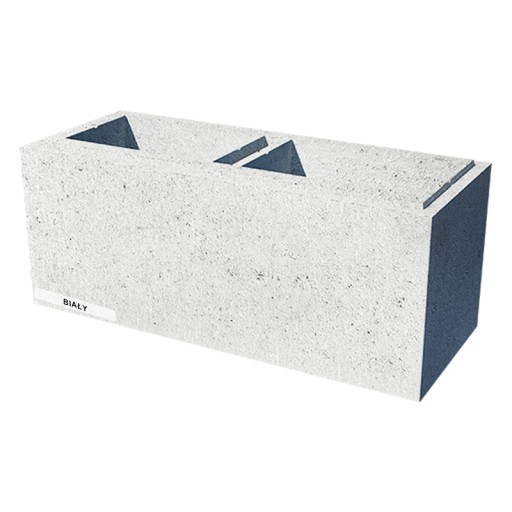 Bloczki na ogrodzenie JONIEC ROMA HORIZON 500x200x200 BIAŁY