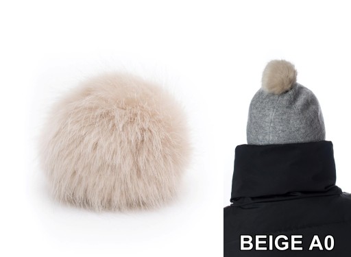 POMPON DO CZAPKI FUTRO KRÓLIK 10-12CM