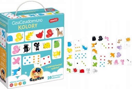 CZUCZU GRA DLA DZIECI DOMINO KOLORY 2+