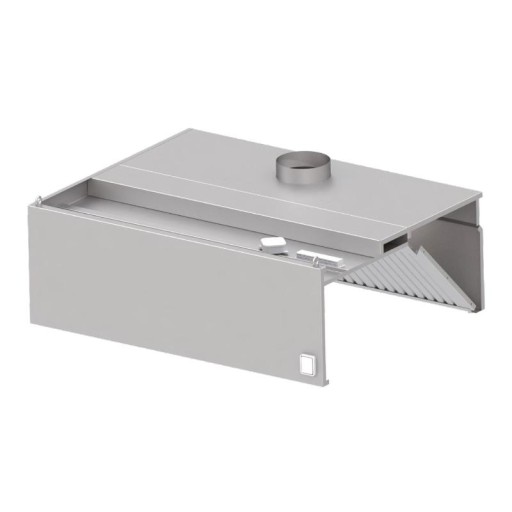 Okap przyścienny skrzyniowy 1200x700x450mm + oświetlenie + łapacze tłuszczu